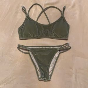 PINK two piece bathing suit, size small